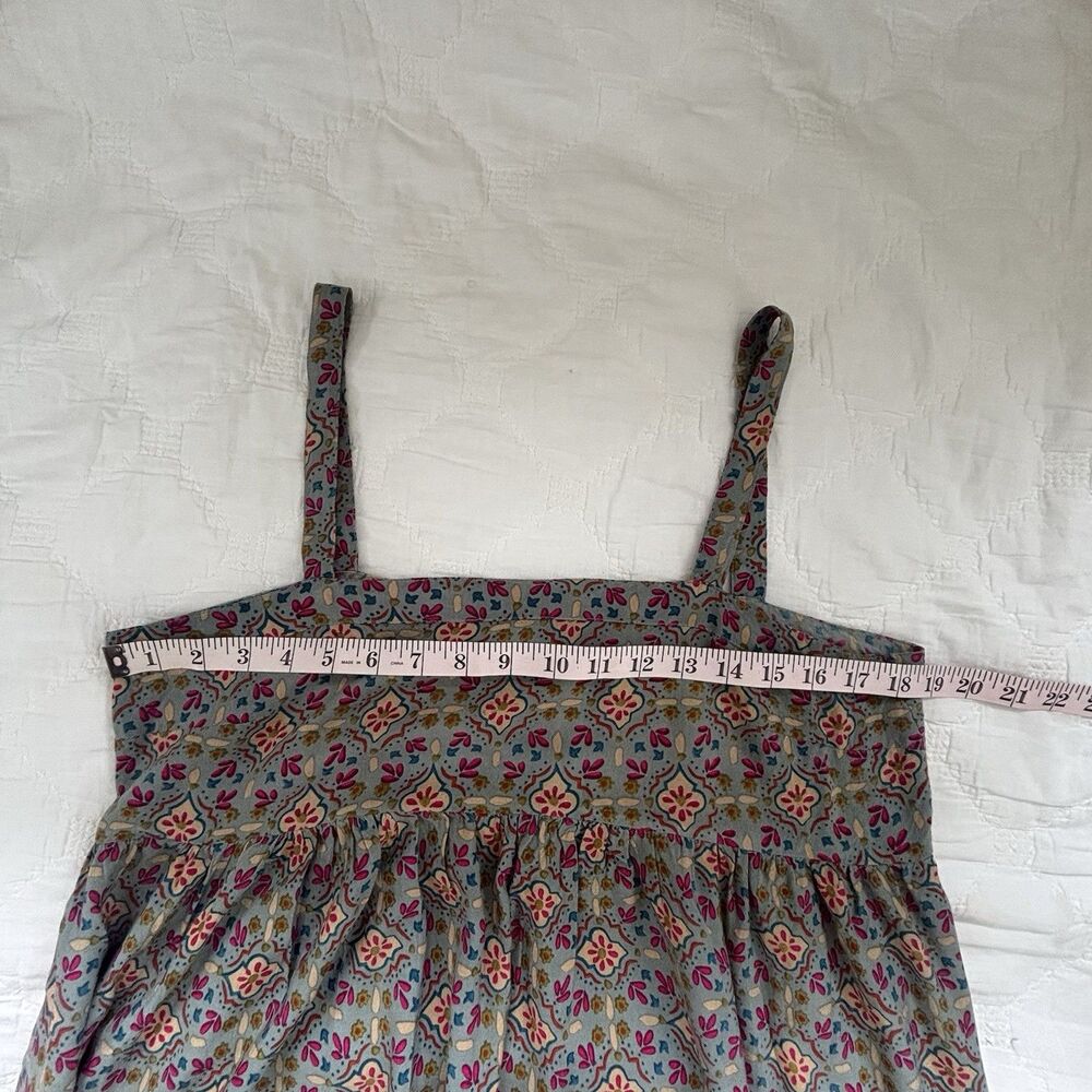 Natural Life Boho Maxi Dress Medium Floral Geometric Print Sleeveless Sundress - Picture 5 of 9